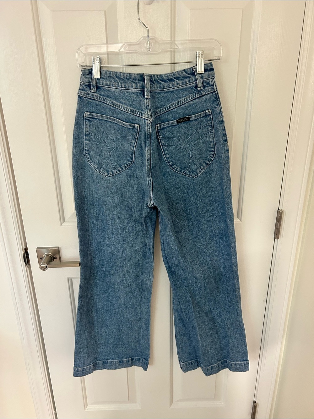 Rolla’s High Rise Wide Leg Sailor Jeans Medium Wash - Picture 2 of 5
